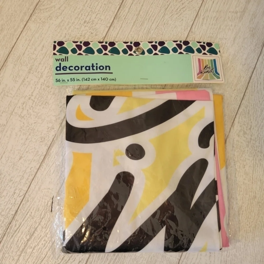 Rainbow BE KIND Nylon Wall Banner 56x55. MSP$19.99